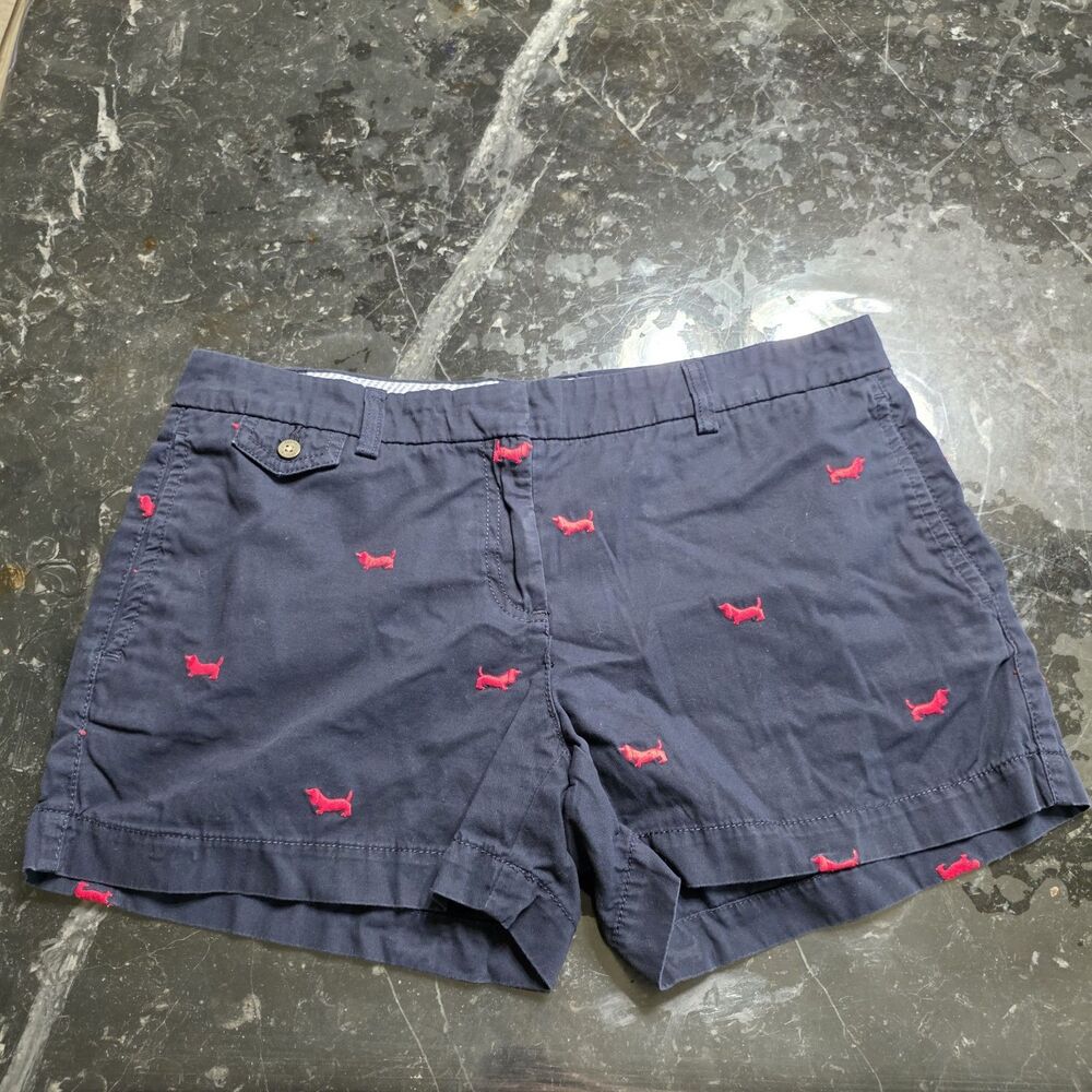 Tommy Hilfiger Women’s Clothes SZ 6 Dachshund Dog Chino Shorts Embroidered